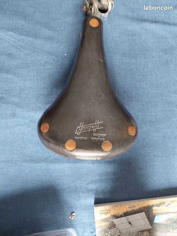 Selle Vélo Randonneuse IDEALE 92 Diagonale - Modèle Long - Cuir Marron - France