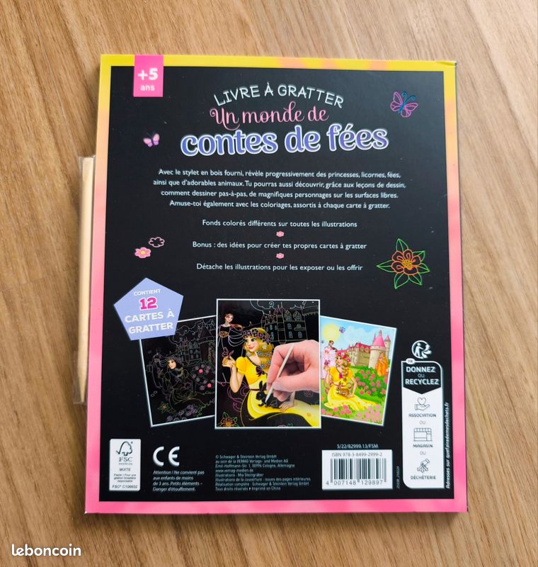 Livre à gratter un monde de conte de fée neuf (image 4)