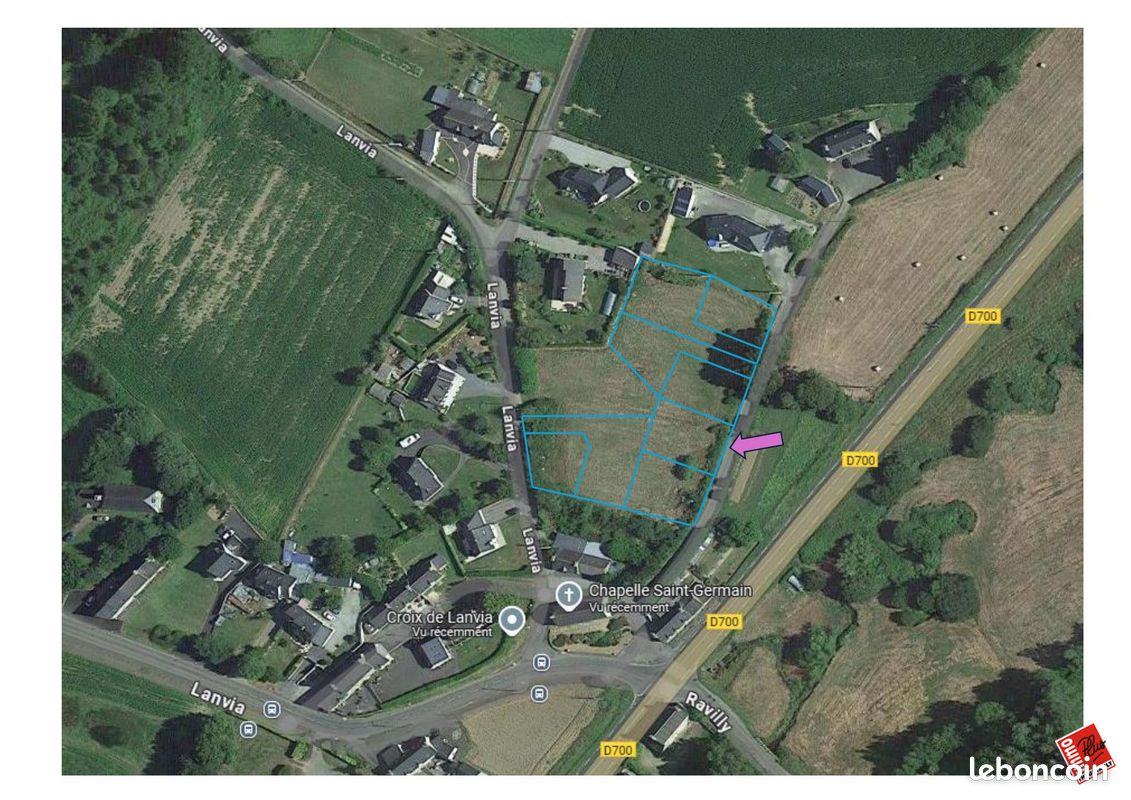Terrain 521 m² · à Saint-Brandan · 521 m² · 29 697 €