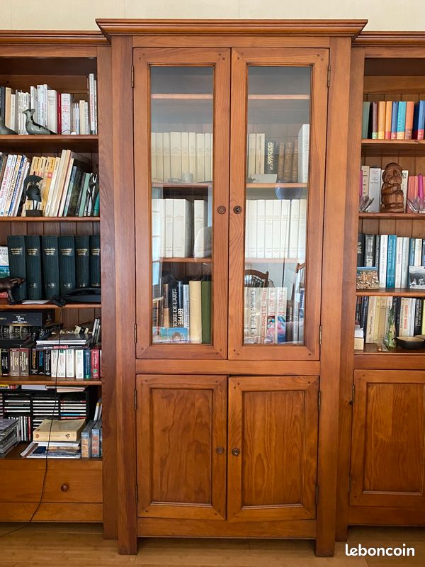 Bibliothèque buffet en noyer massif (image 2)