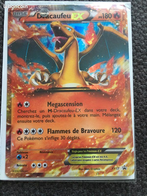 Vend carte Pokémon DRACAUFEU /base Dracaufeu EX pv 180 (image 1)