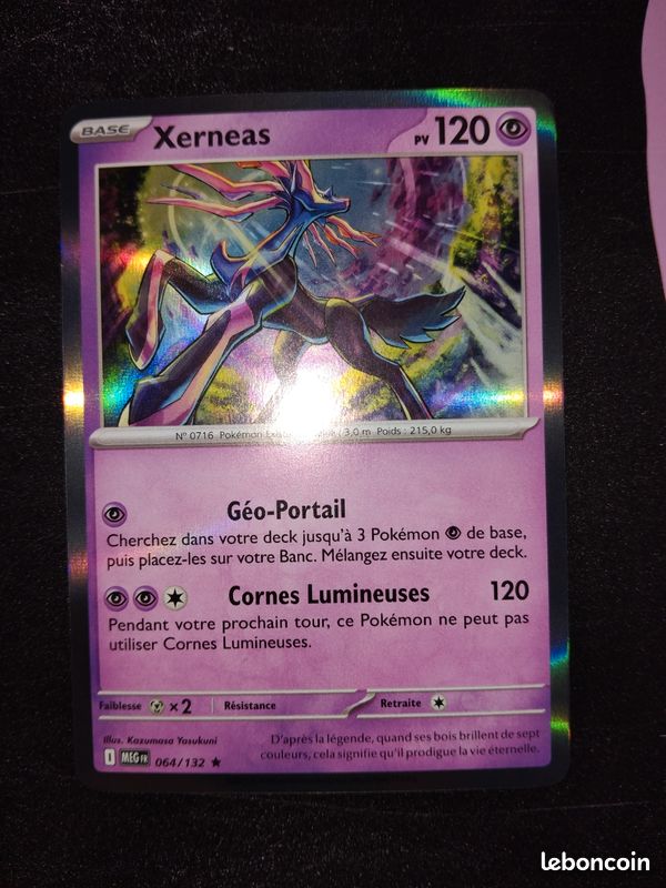 Carte pokémon holographique xerneas 064/132 (image 1)