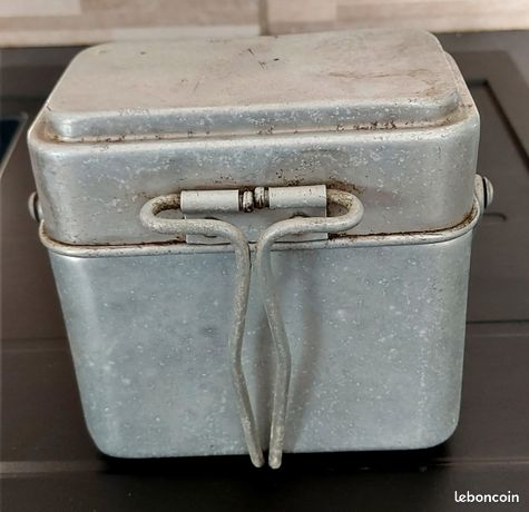 Gamelle Militaire Vintage 3 éléments En Alu, Marquage SUM, Vaisselle De Campement
