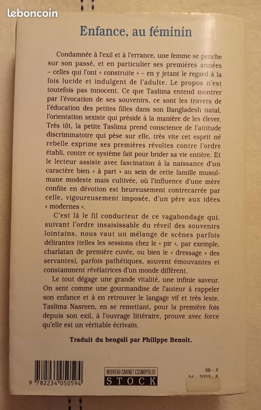 Enfance, Au Féminin – Taslima Nasreen (image 4)