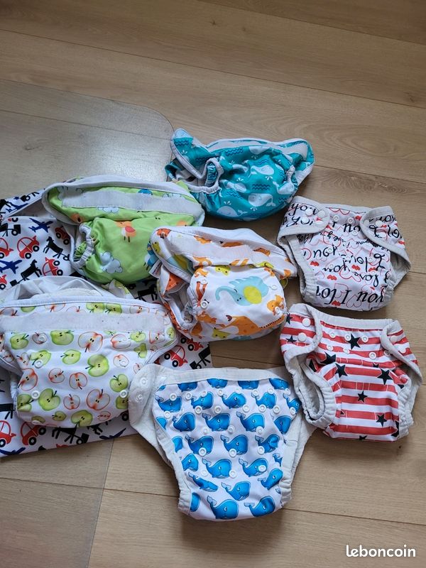 Vend lot de couches lavables te1 + sac de transport anti fuite (image 2)