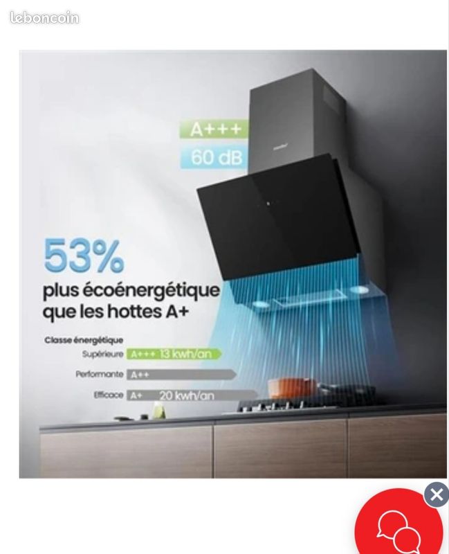 Hotte décorative inclinée COMFEE 60cm - NEUVE jamais installée 150 (image 1)