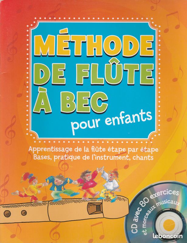 Livre methode de flute a bec pour enfants avec cd 80 exercices et morceaux musicaux (image 1)