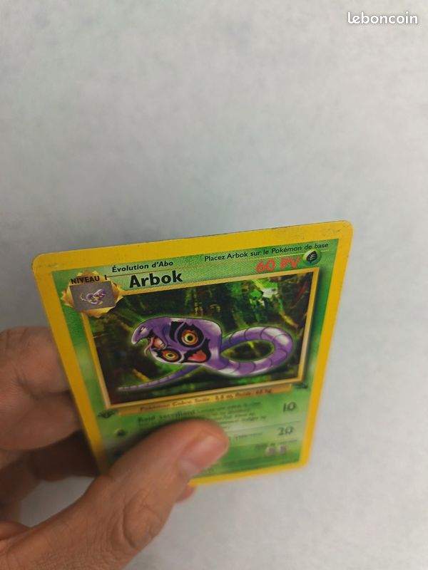 Carte pokmon Arbok 31/62 dition 1 - set de base 1999-2000 Wizards -  Trs bon tat - Collection