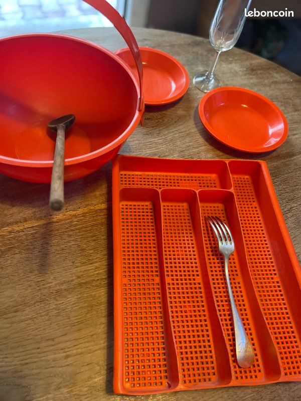 Range-Couverts Syla + Lot orange Vintage (image 1)