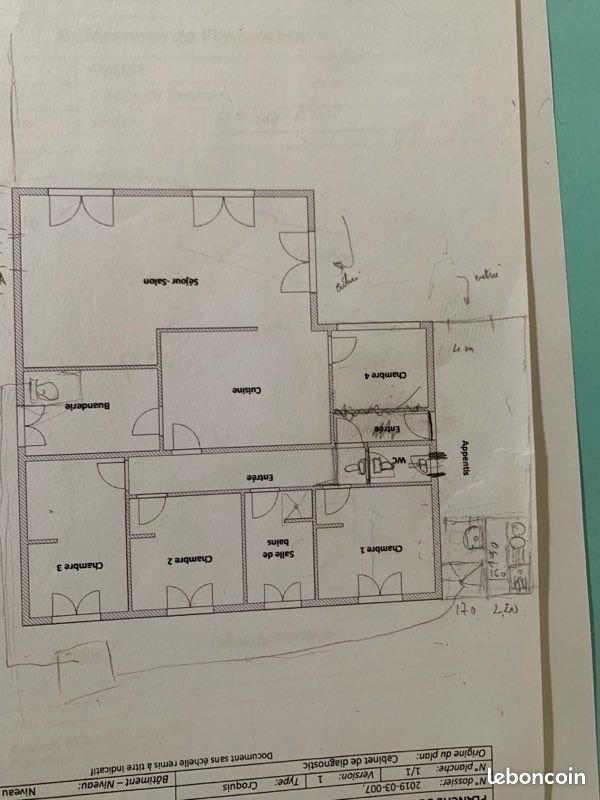 Appartement 5 pièces 100 m² · à Anglet · 100 m² · 1 280 €/mois