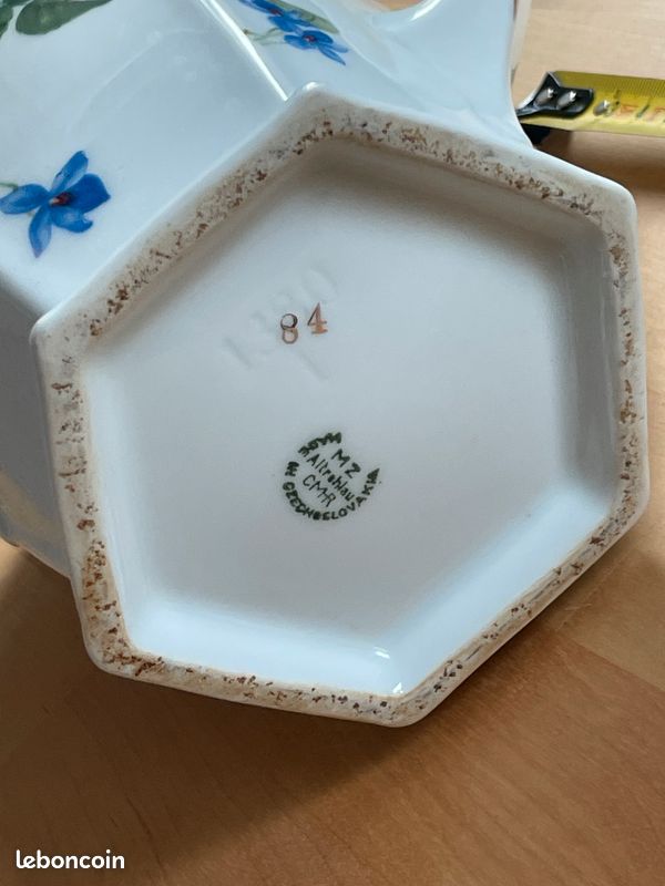 Cafetière en Porcelaine MZ Altrohlau CMR made in czechoslovakia numérotée (image 8)