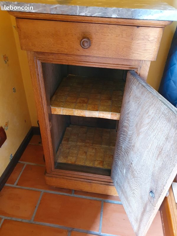 Table de nuit plateau en marbre (image 3)