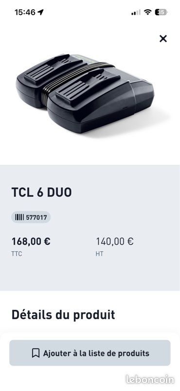 Chargeur Festool TCL 6 DUO (image 3)