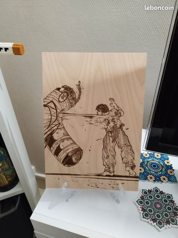 Gravure sur bois manga baki (image 1)