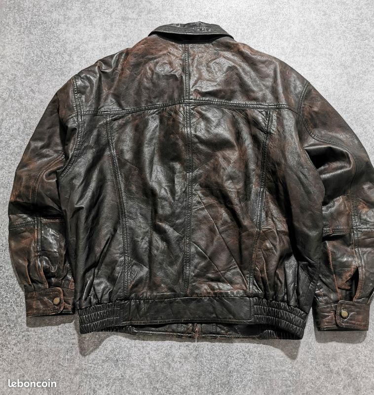 Jacket veste vintage en cuir année 90 (image 8)