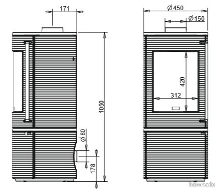 Poêle à bois étanche 7kW Invicta Altara (image 2)