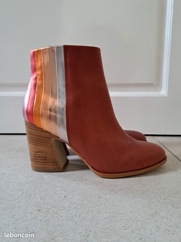 Mellow Yellow Bottines Rouges Cuir Mellow Yellow Bottines Vernis