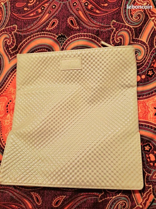 Pochette blanche zippée doublée (image 3)