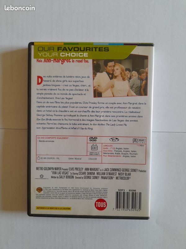 DVD "L'amour en 4ème Vitesse" avec Elvis Presley. NEUF. 4 . N° 19. Sans livraison ni envoi (image 3)