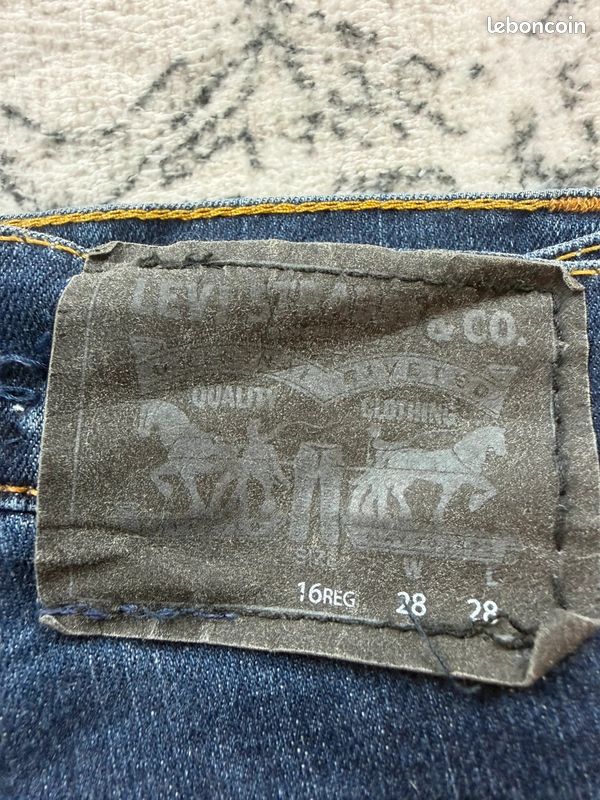 Jean Lévis bleu indigo 511 Slim W28 L38 FR38 Femme #0026 (image 14)