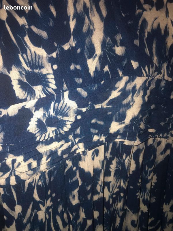 Robe longue imprimé bleu Lison (image 3)