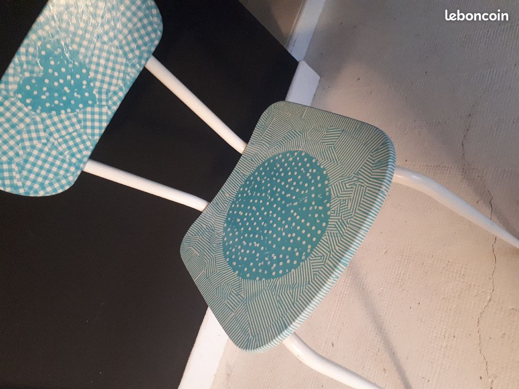 Chaise formica vintage relookée (image 4)