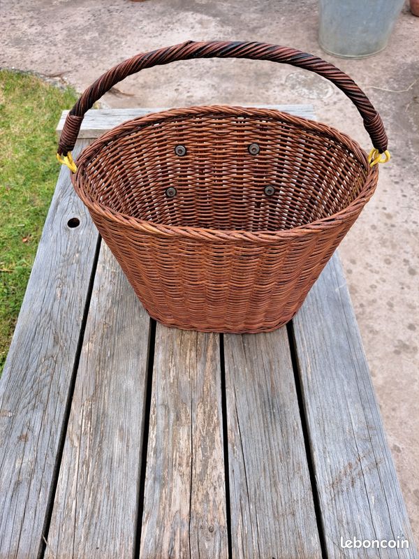 Panier Vélo En Osier - Avant Guidon - Tissé - Neuf - Pour Homme/femme