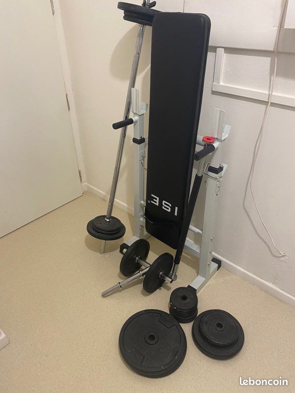Banc de musculation poid barre et barre de traction (image 3)