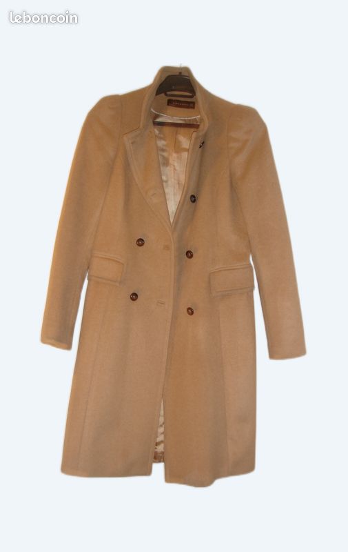 Manteau en laine beige zara (image 3)