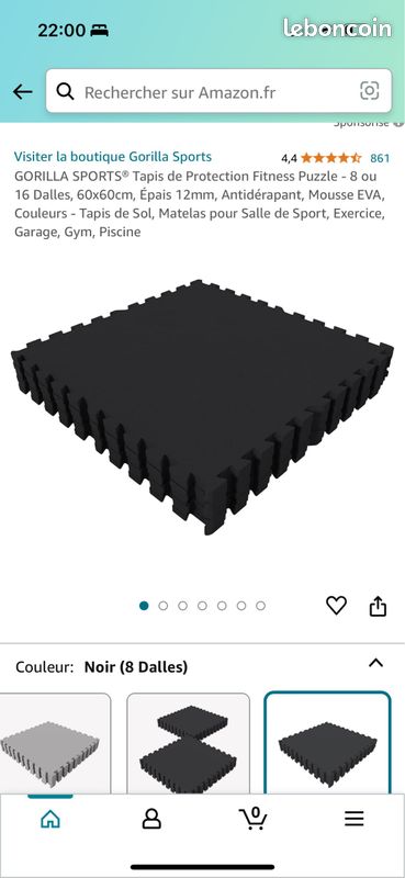 Tapis De Sol Puzzle Fitness - 16 Dalles 60x60cm - Épaisseur 12mm - Mousse EVA Antidérapante - Multi-Usage