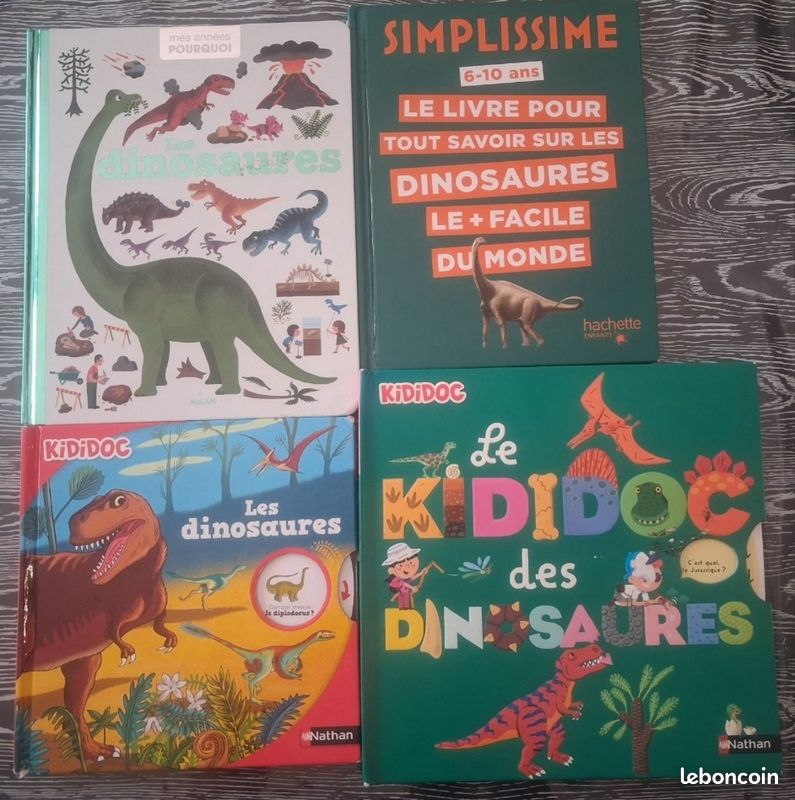 1 lot de 4 livres sur les dinosaures (image 1)