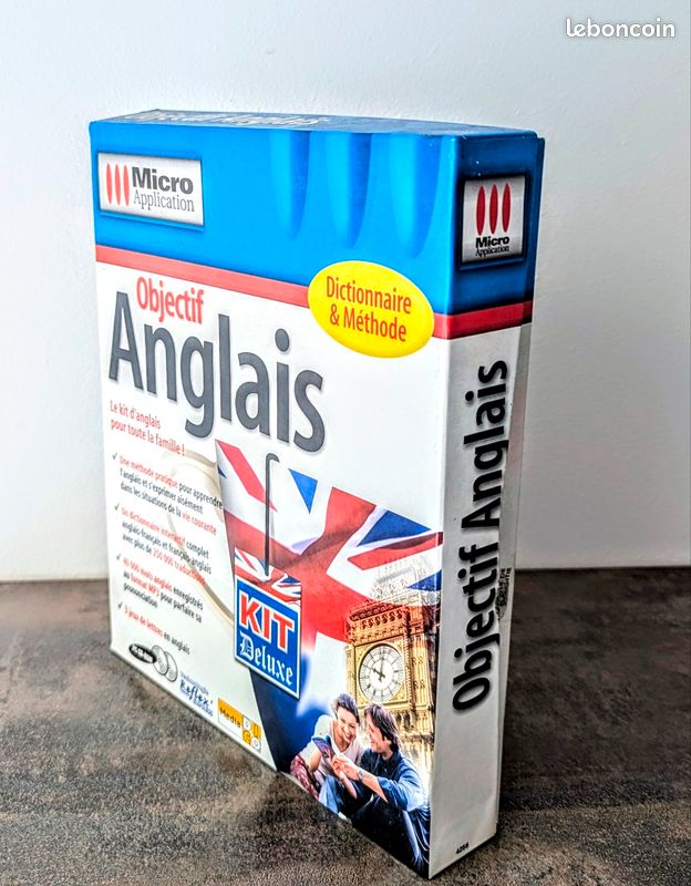 Kit PC d’apprentissage de l’anglais – Objectif Anglais (Micro Application)
Édition KIT Deluxe – Complet et en excellent état (image 2)