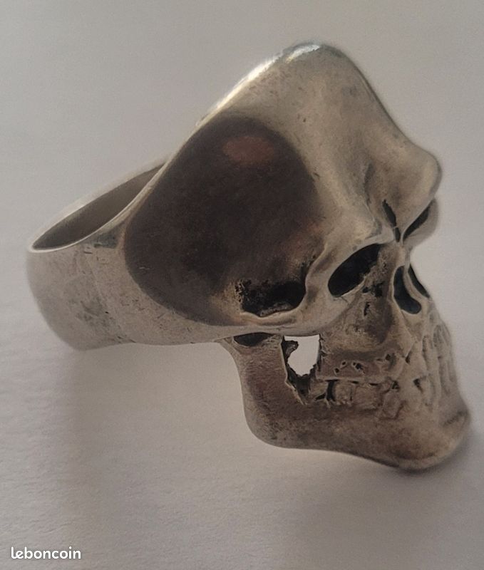 Bague argent 925,20g,tête de mort (image 1)