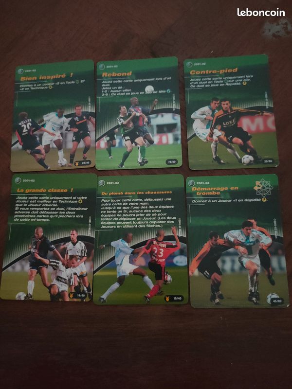 Lot 6 Cartes Football Champions 2001-02 (image 1)