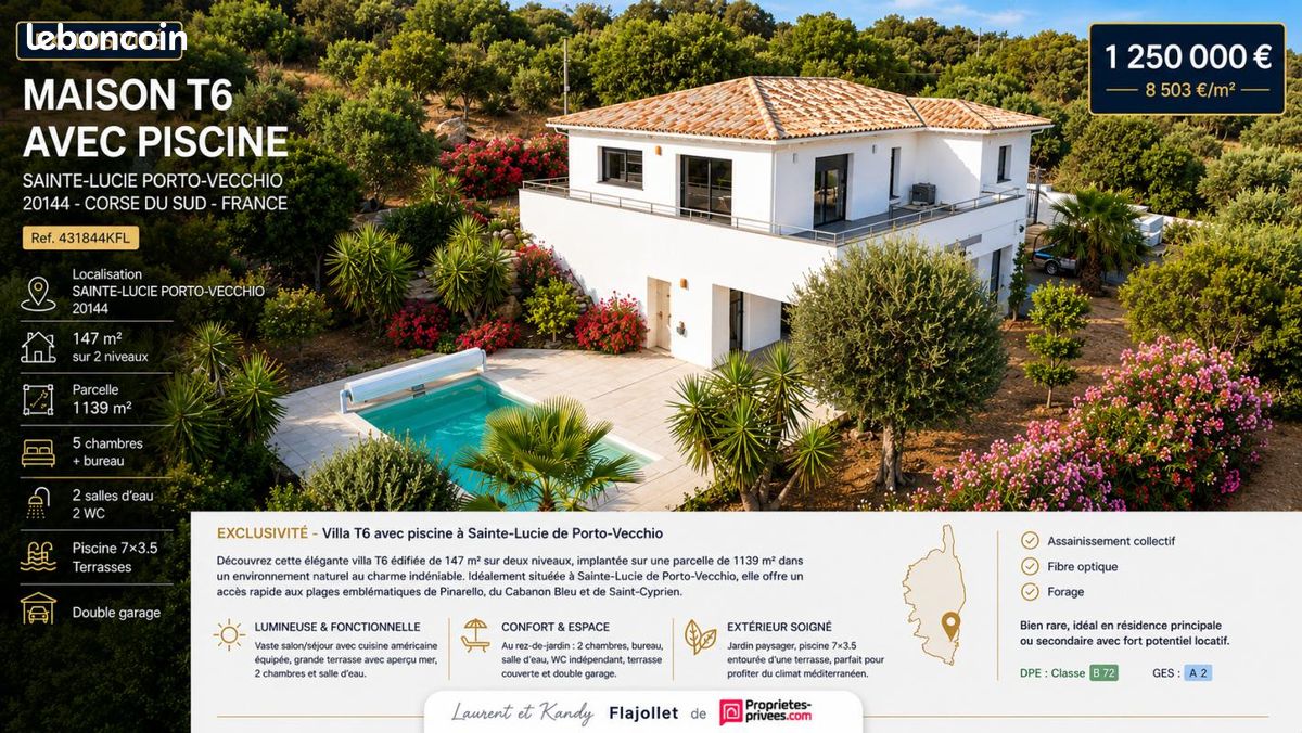 Maison 6 pièces 147 m² · à Zonza · 147 m² · 1 146 000 €