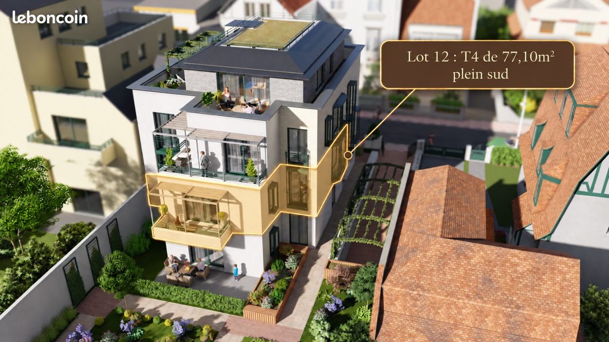 Appartement 4 pièces 77 m² · au Touquet-Paris-Plage · 77 m² · 896 000 €