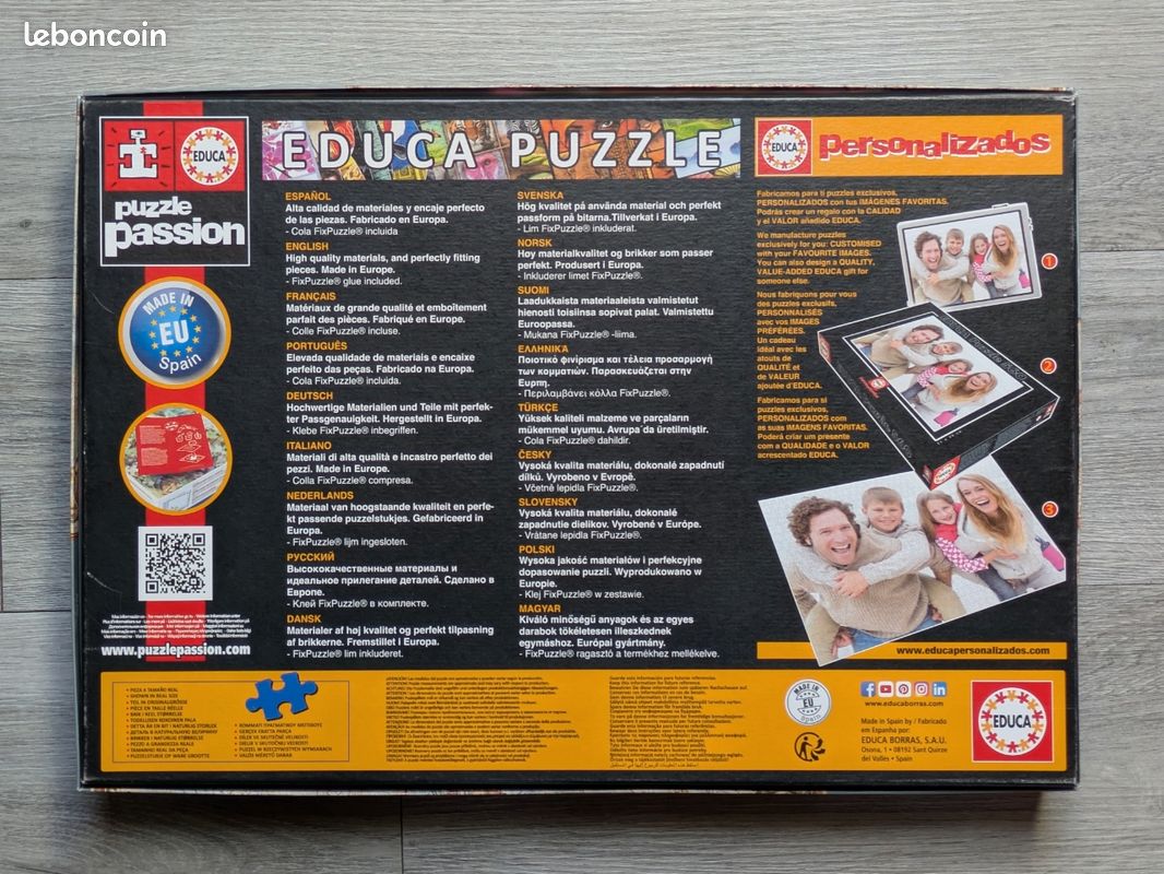 Puzzle Schmidt Spiele Carte Du Monde, 1500 Pièces, Jeu De Qualité, Neuf