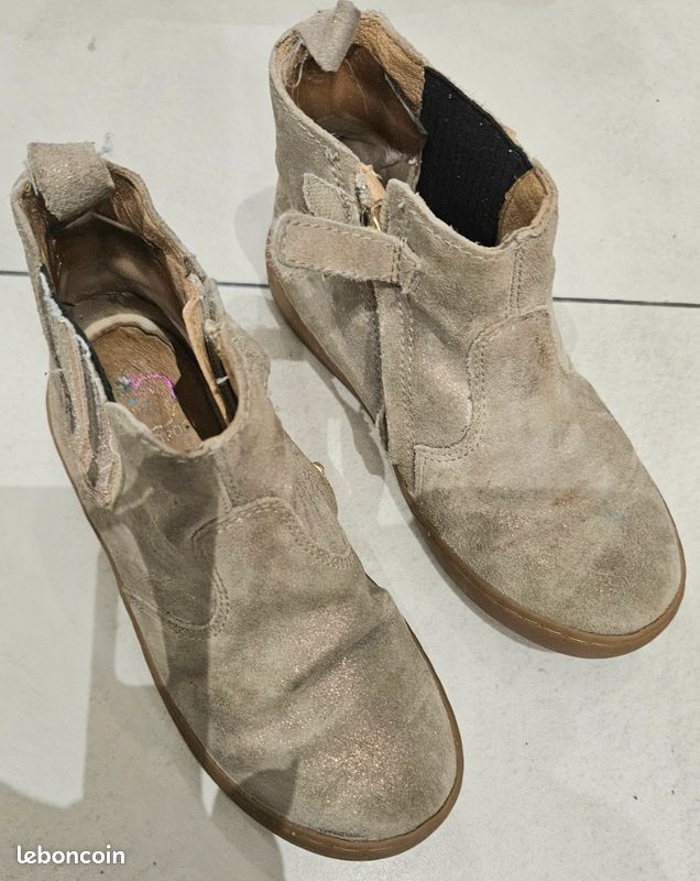 Bottines en cuir marque Shoo pom t.28 (image 4)