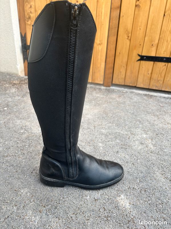 Bottes equitation concours hauteur courte petits gros mollets hkm HKM12762 Coloris Noir Taille Vêtements M Pointure 40