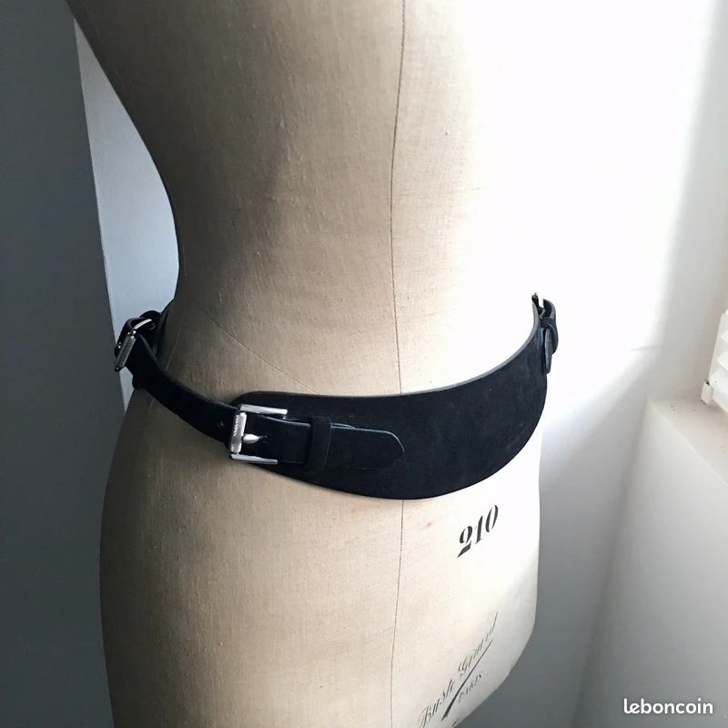Ceinture Ralph Lauren Daim Noir chic - M (image 2)