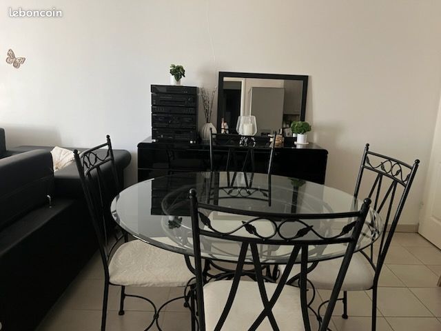 Table en verre + 4 chaises (image 2)