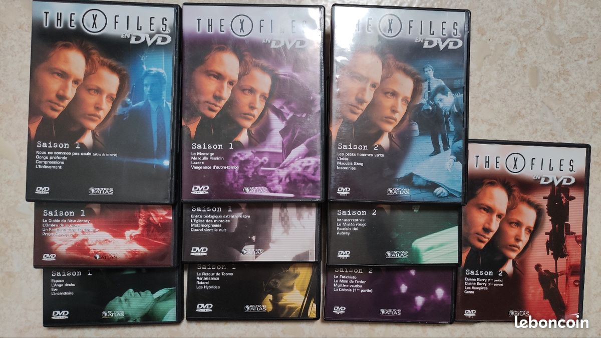 Lot DVD The X Files en français N° 1 à 10 saison 1 et 2 - DVD - Films