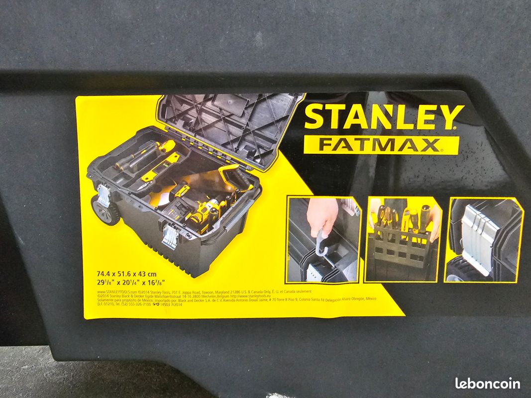 [NEUF] Coffre de chantier roulant Stanley FatMax 113L (image 2)