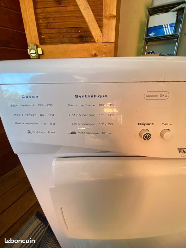 Sèche-linge évacuation Whirlpool 6 kg — AWZ 3306 (image 2)