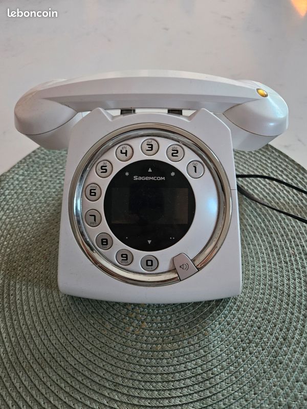 Vintage 10 Téléphone fixe -Blanc[158] - Téléphonie