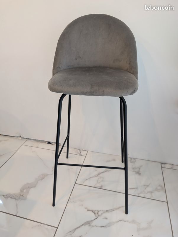 Chaises haute Tissus rembourré Grises (image 1)