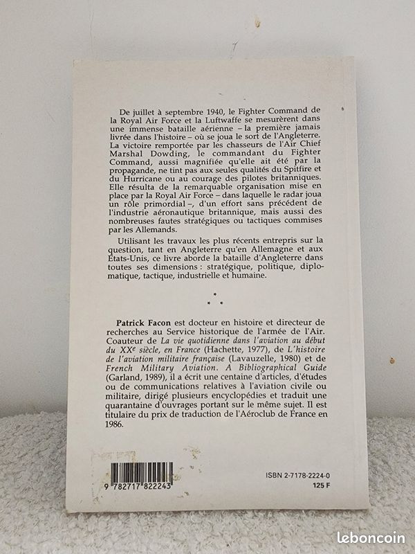 Livre la bataille d'Angleterre 1940 la bataille aérienne décisive de l'histoire patrick facon (image 4)