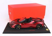 1:18 BBR Ferrari Sf90 Spider Rosso Magma E Nero With Showcase P18194RBD