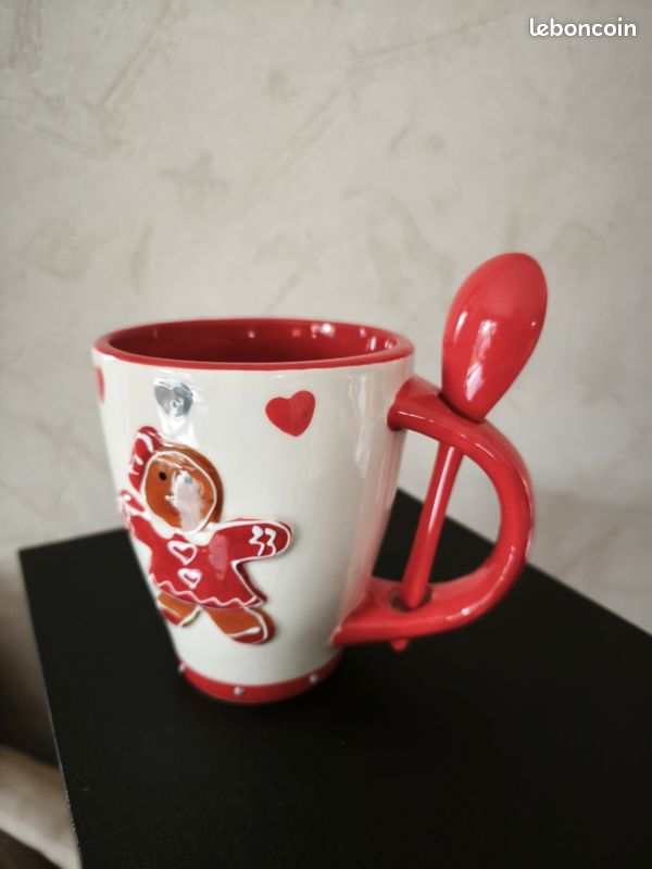 Mug de Noel Americain en Céramique Rouge
