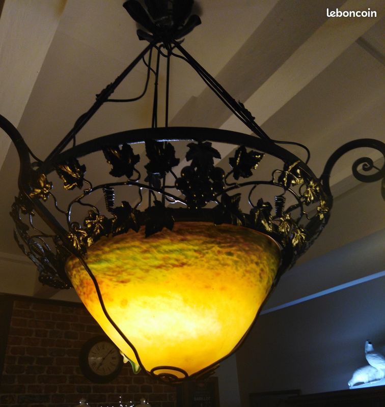 Lustre ART DECO 1930 signé Schneider (image 3)